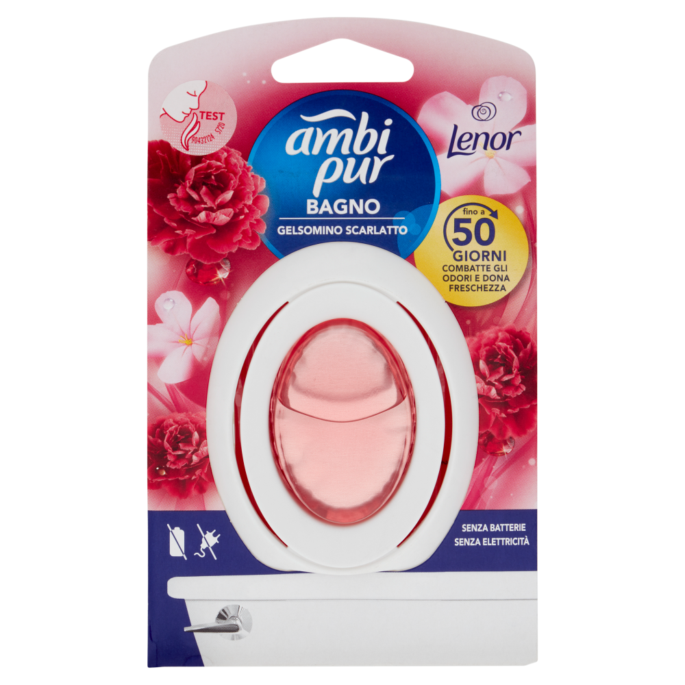 Ambi Pur Bagno Profumatore per Ambienti Elimina e Previene gli Odori, Gelsomino Scarlatto 7,5 ml
