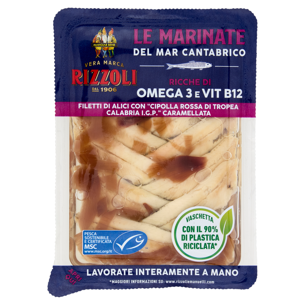 Rizzoli le Marinate del Mar del Cantabrico Filetti di Alici Caramellata 80 g