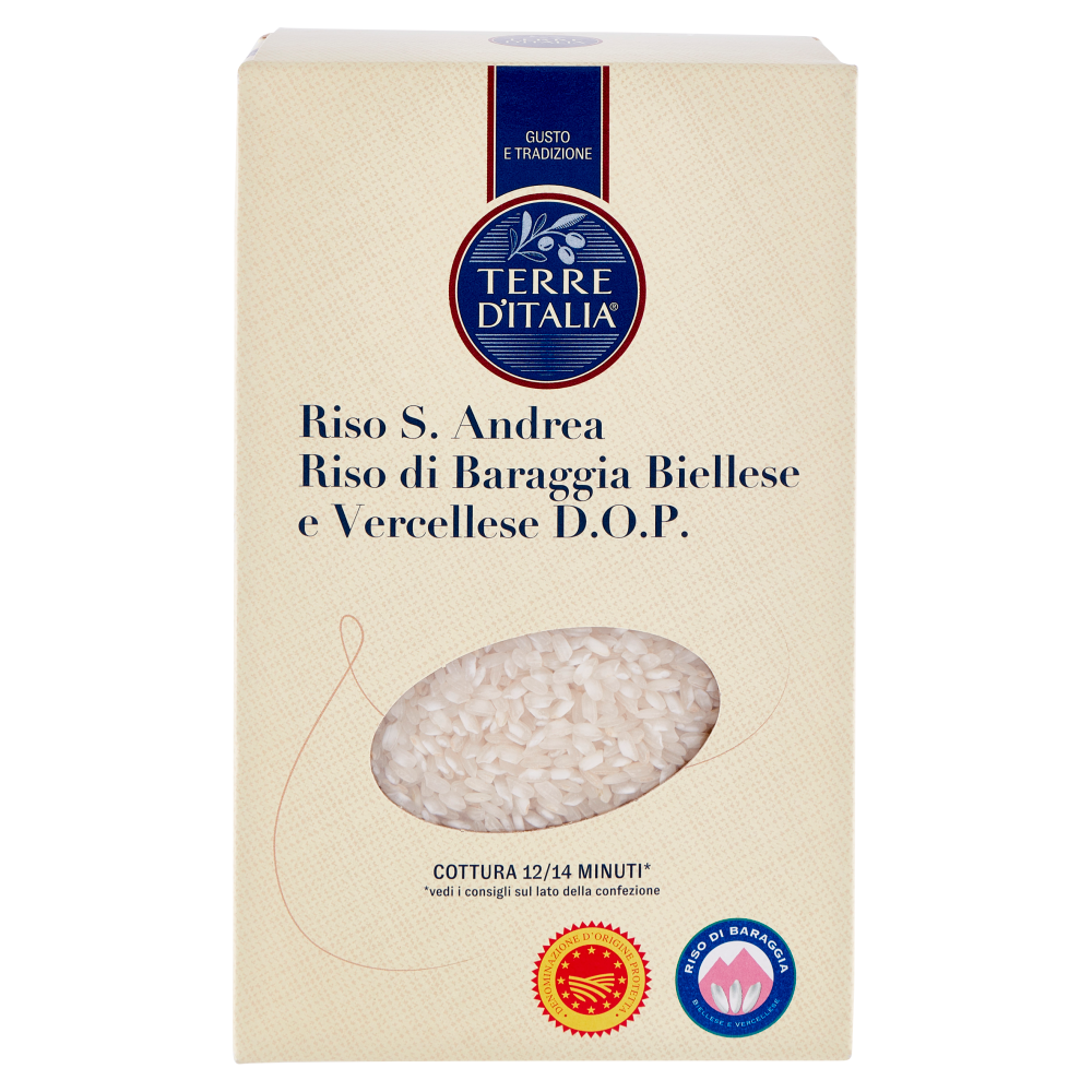 Terre d'Italia Riso S. Andrea Riso di Baraggia Biellese e Vercellese D.O.P. 1 kg