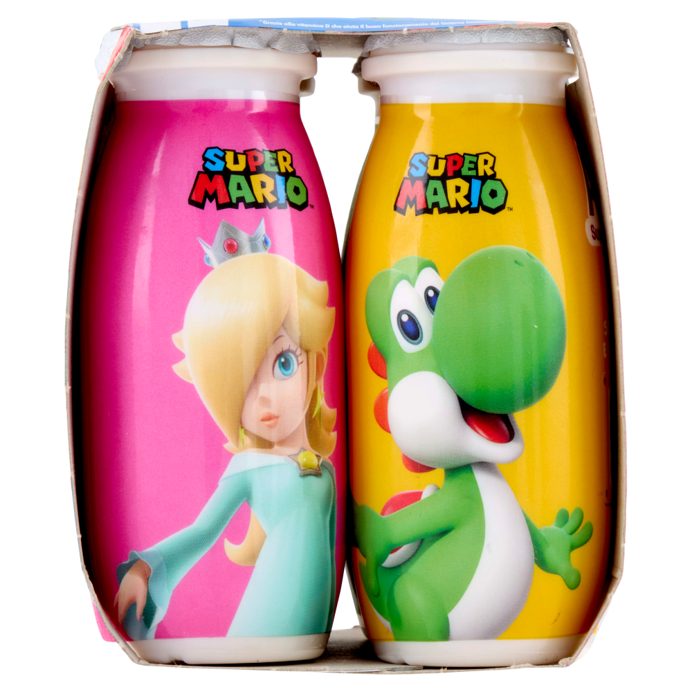 ACTIMEL SuperMario, Yogurt da Bere con Vit B6 e D per il Sistema Immunitario, gusto fragola, 4X100G