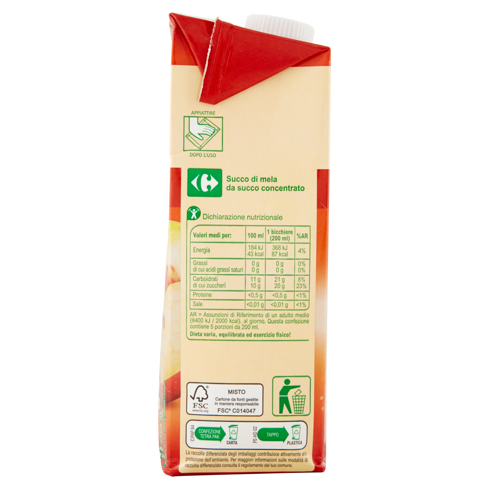 Carrefour Succo Mela limpida 1 L