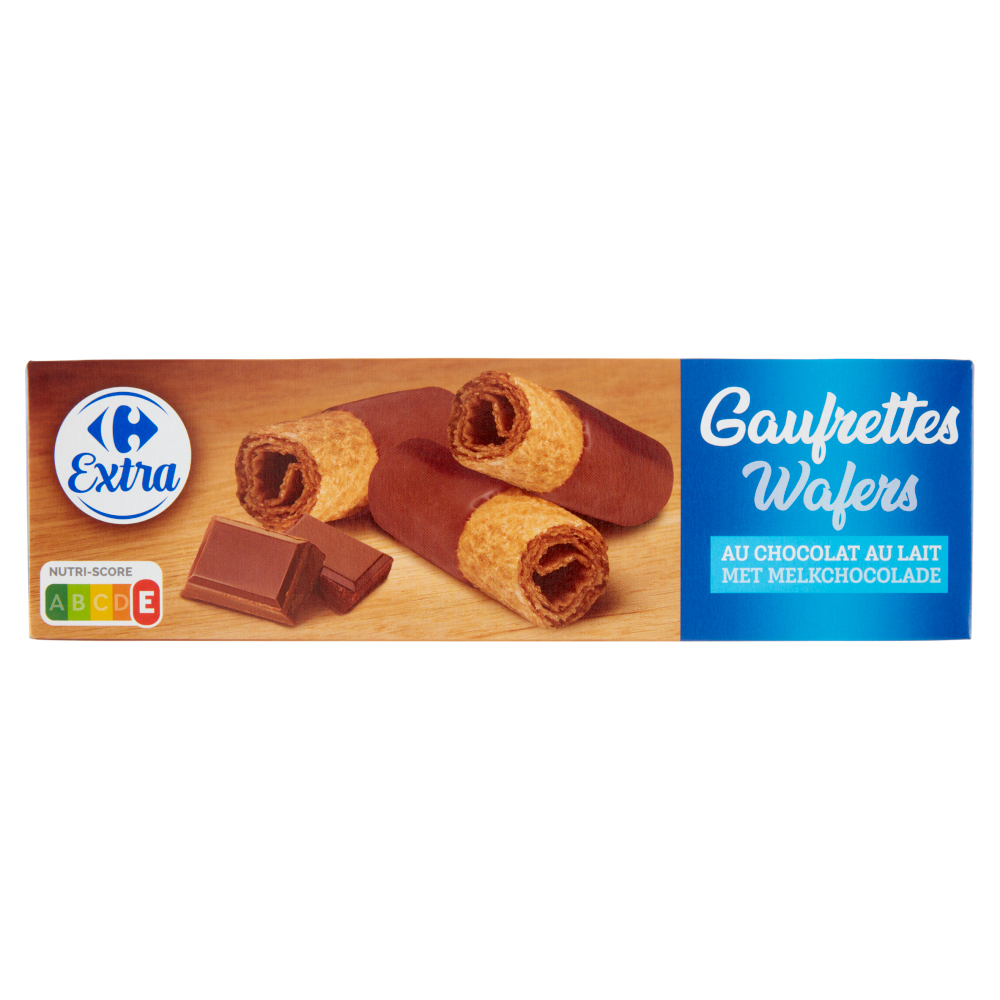 Carrefour Extra Gaufrettes Wafers au Chocolat au Lait 125 g