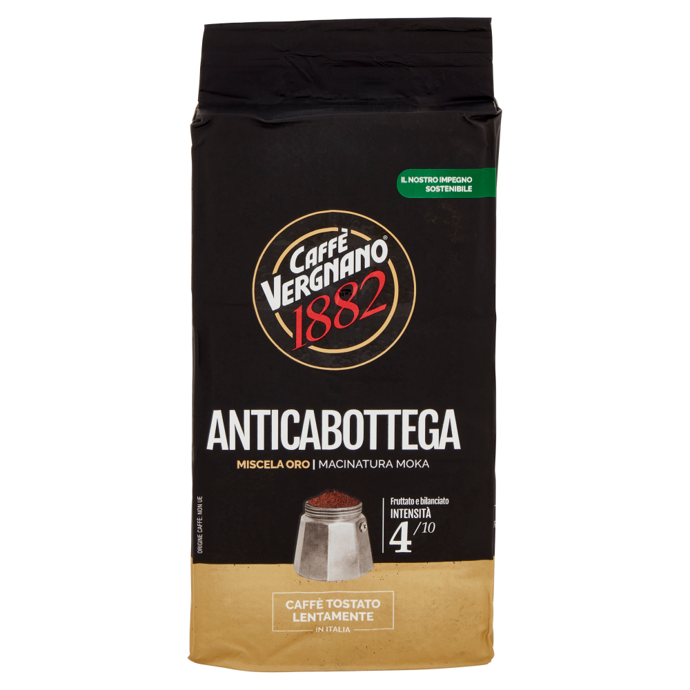 Caff&egrave; Vergnano 1882 Anticabottega Miscela Oro Macinatura Moka 250 g