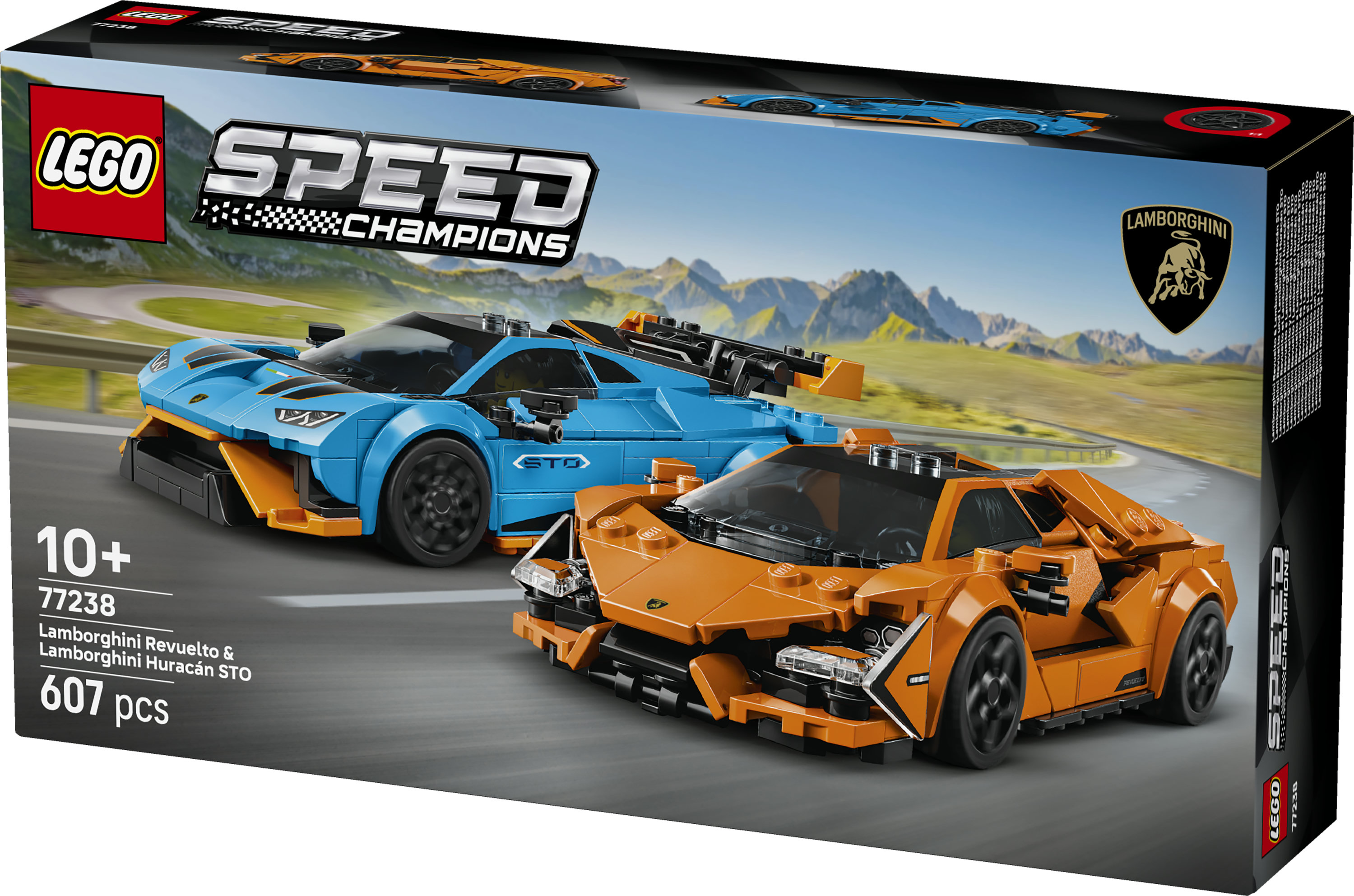 LEGO Speed Champions 77238 Lamborghini Revuelto e Hurac&aacute;n STO, Modelli di Auto con Minifigure, Macchine Giocattolo Regalo 10+