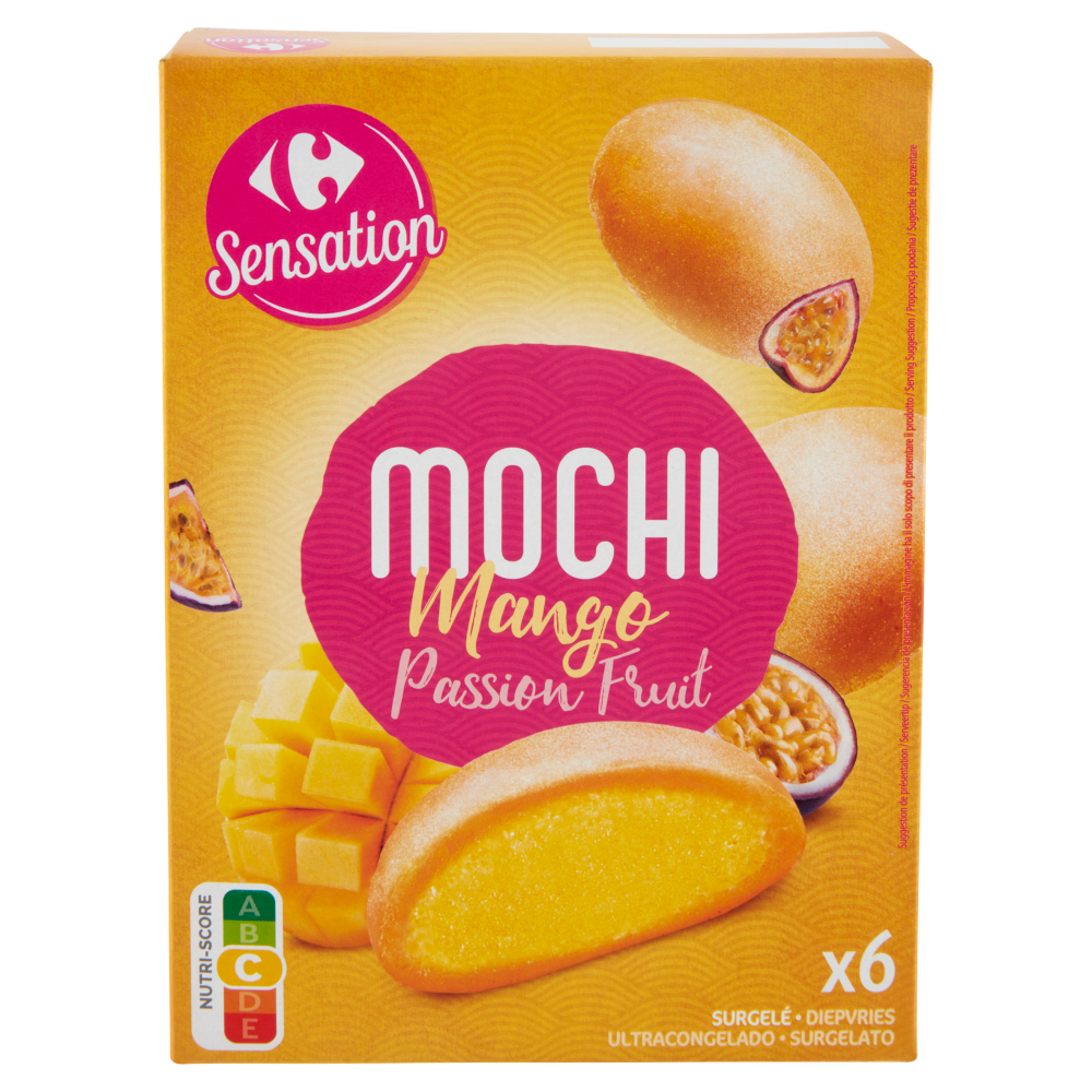Carrefour Sensation Mochi Mango Passion Fruit Surgelato 6 Pezzi 210 g