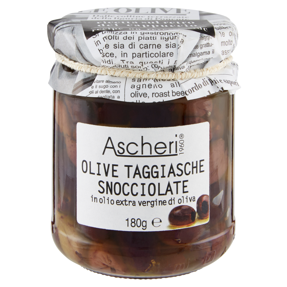 Ascheri 1960 Olive Taggiasche Snocciolate in olio extra vergine di oliva 180 g