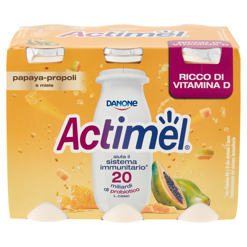 Actimel papaya-propoli e miele 6 x 100 g