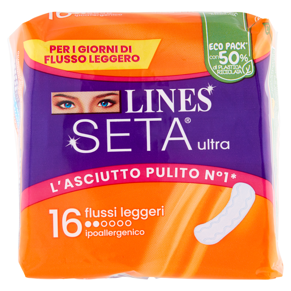Lines Seta ultra flussi leggeri 16 pz