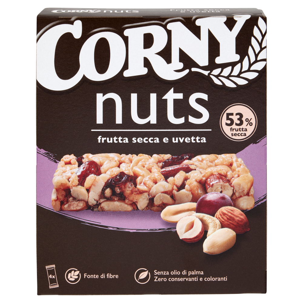 Corny Nuts frutta secca e uvetta 4 x 24 g