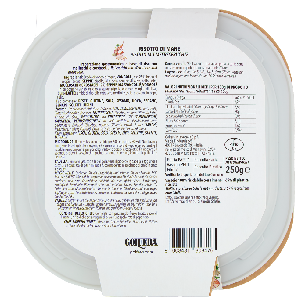 Golfera Ben Fatto Risotto di Mare 250 g