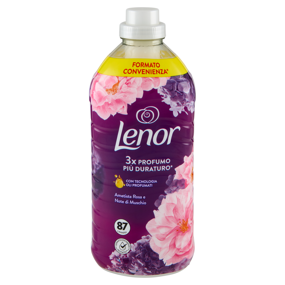 Lenor Ammorbidente Lavatrice Concentrato, Ametista Rosa e Note di Muschio, 87 Lavaggi 1,827 L