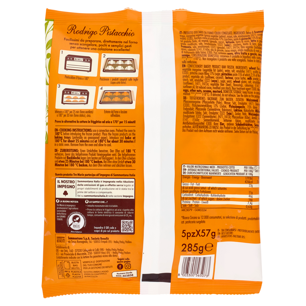 Tre Marie Rodrigo Pistacchio 5 x 57 g