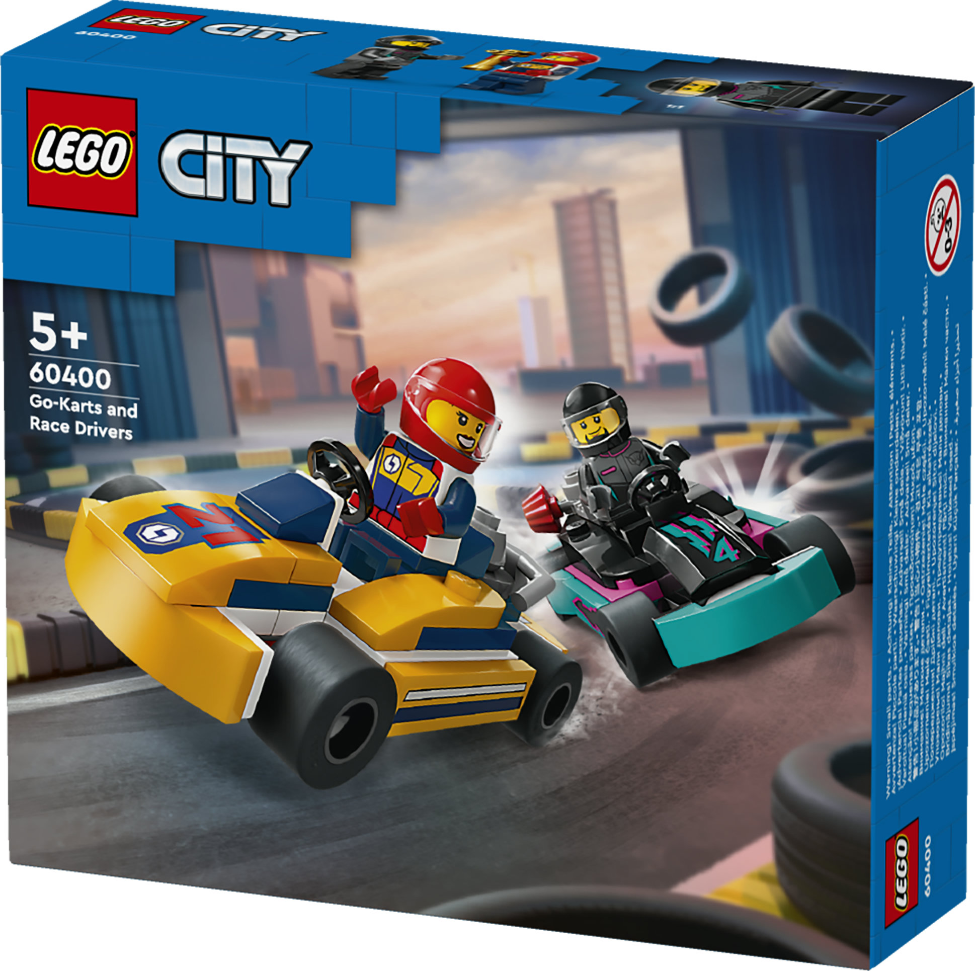 LEGO City 60400 Go-Kart e Piloti, Modellini da Costruire di Mini Go Kart da Corsa, Veicoli Giocattolo per Bambini di 5+ Anni