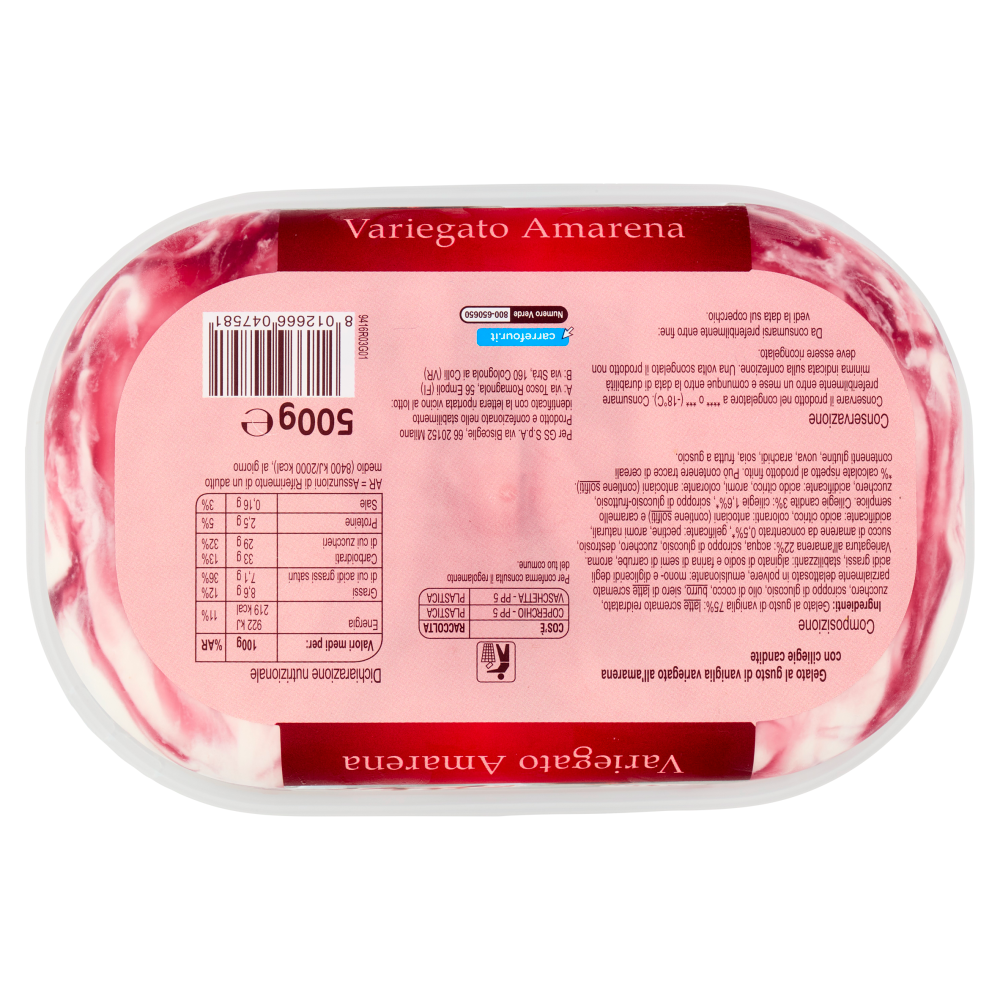 Carrefour Extra Variegato Amarena 500 g