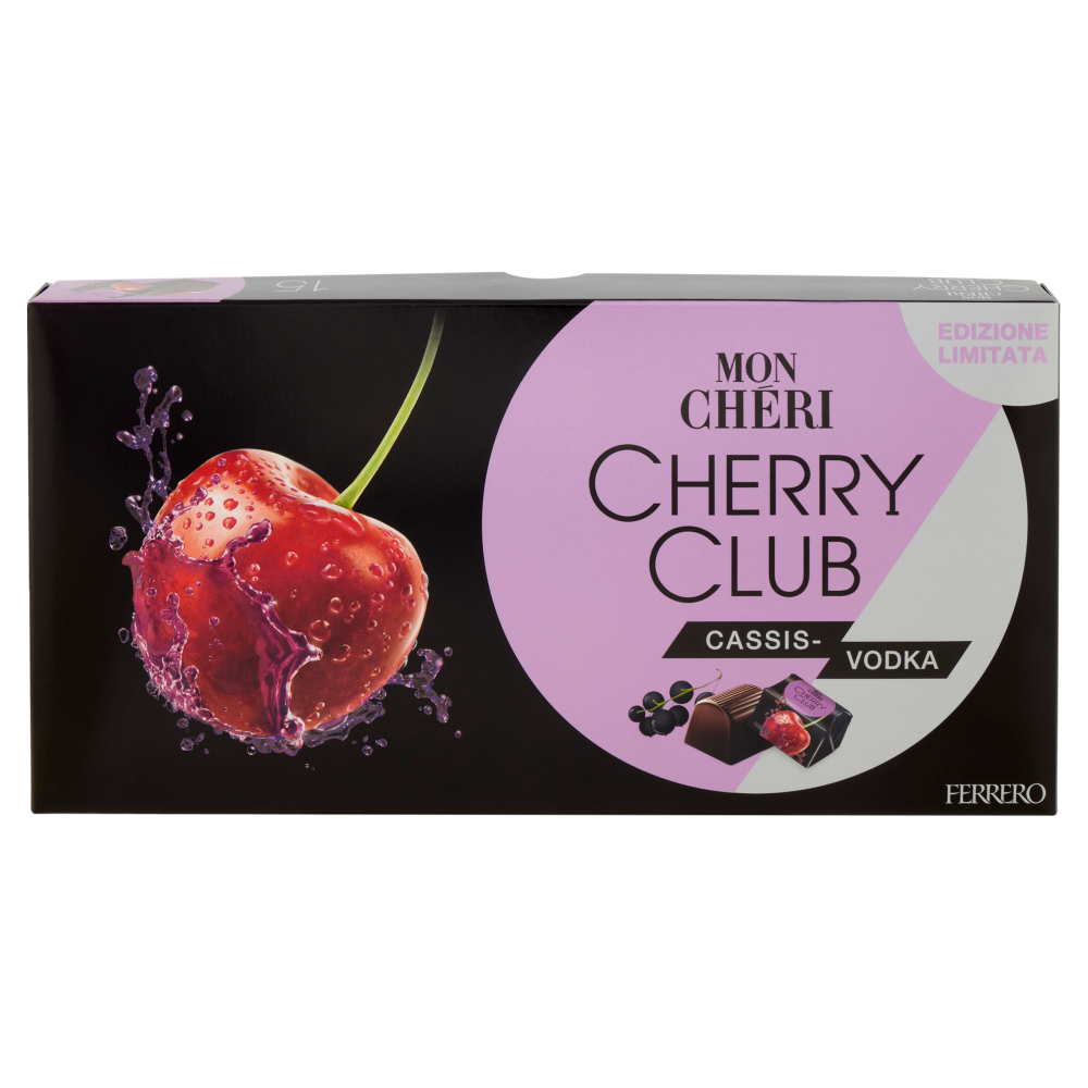Mon Ch&eacute;ri Cherry Club Cassis-Vodka 15 pezzi 157 g