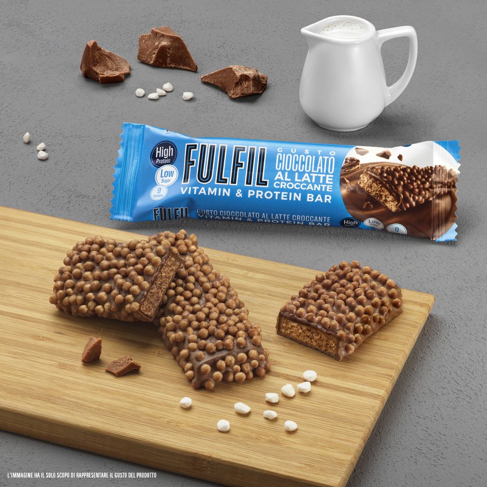 Fulfil Vitamin and Protein Bar Gusto Cioccolato al Latte Croccante 55 g