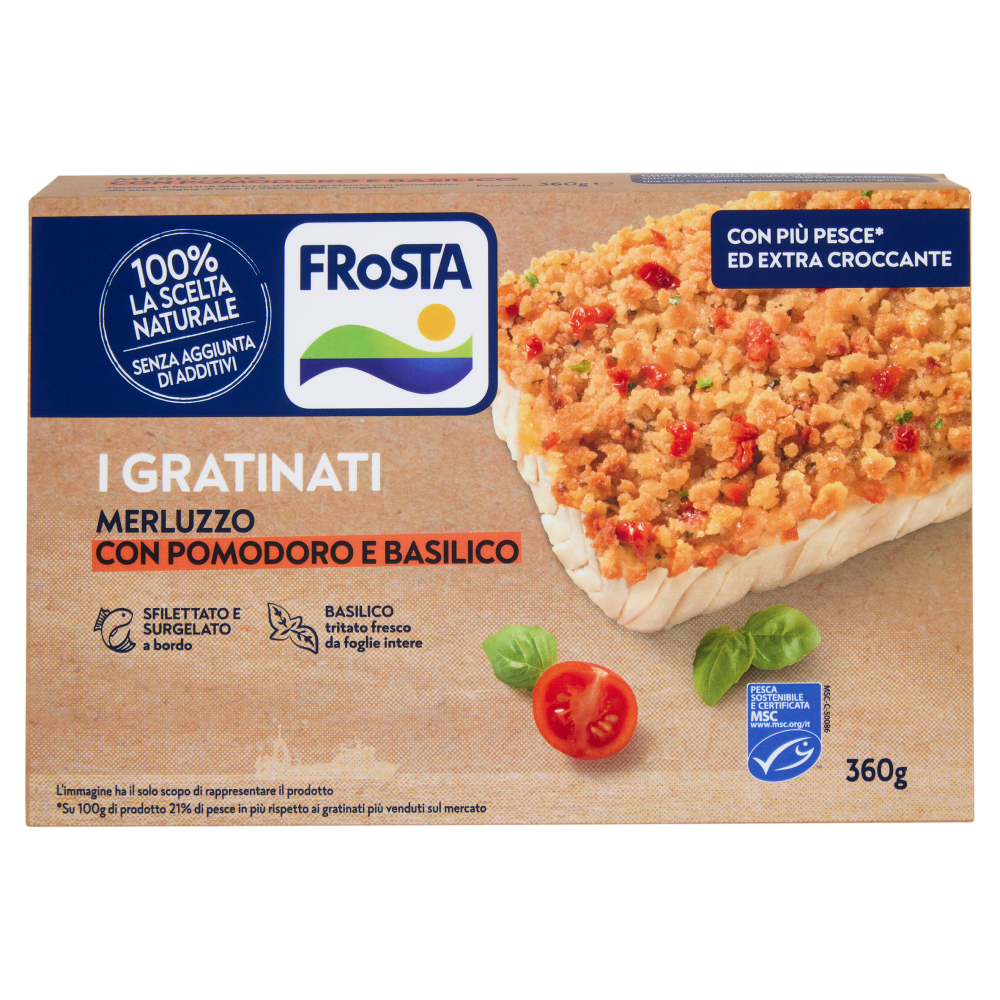 FRoSTA i Gratinati Merluzzo con Pomodoro e Basilico 360 g