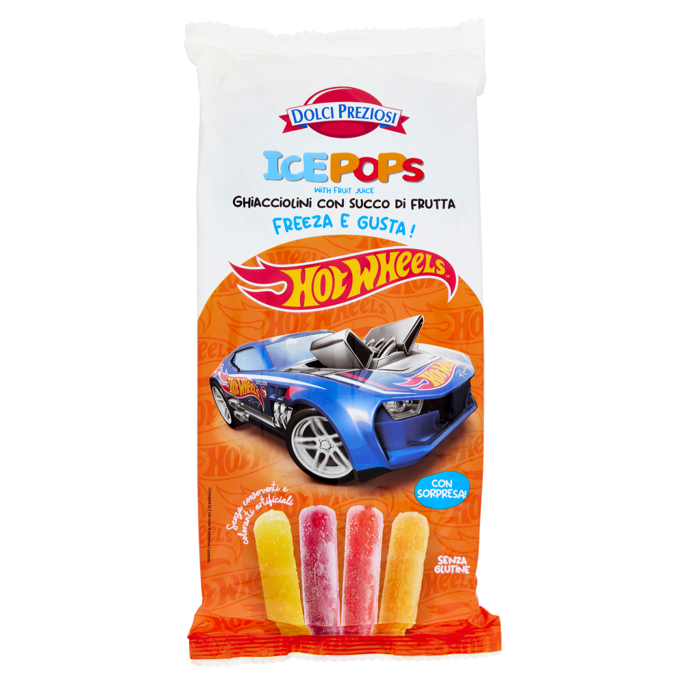 Dolci Preziosi Ice Pops Ghiacciolini con Succo di Frutta Hot Wheels 10 x 40 ml