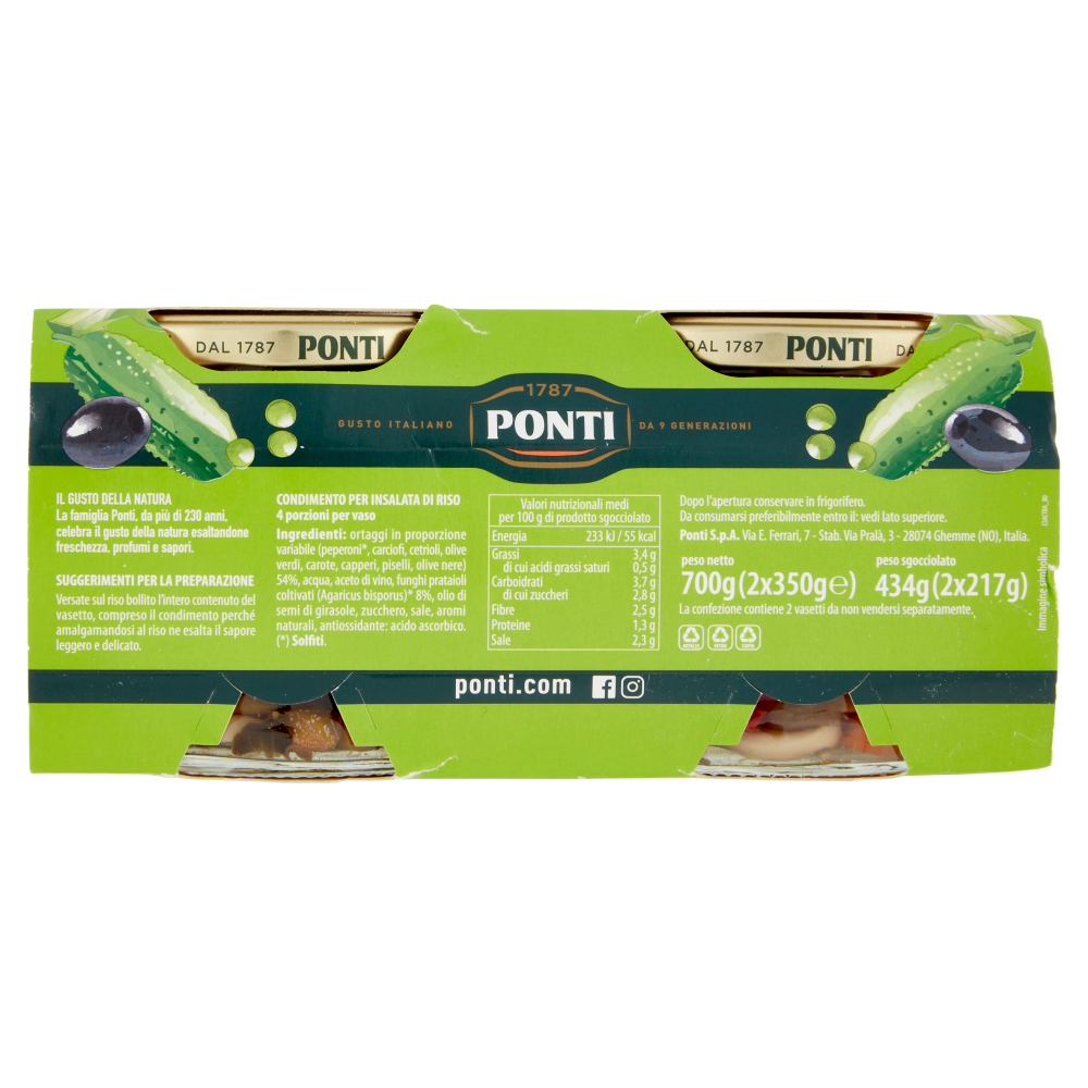 Ponti Peperlizia Insalata per Riso 2 x 350 g