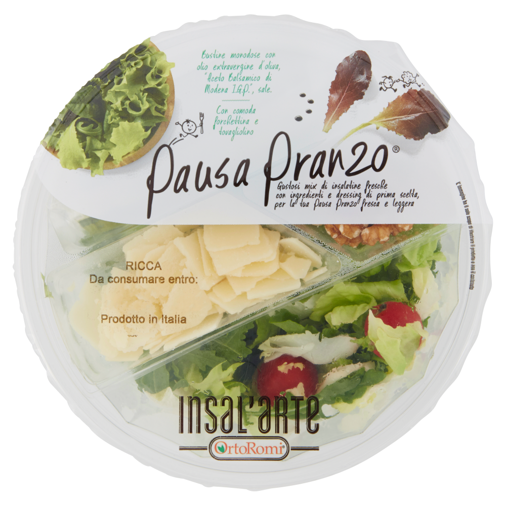 Insal'Arte Pausa Pranzo Ricca con Noci e formaggio e scaglie 140 g