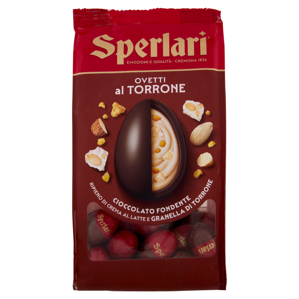 Sperlari Ovetti al Torrone Cioccolato Fondente 150 g