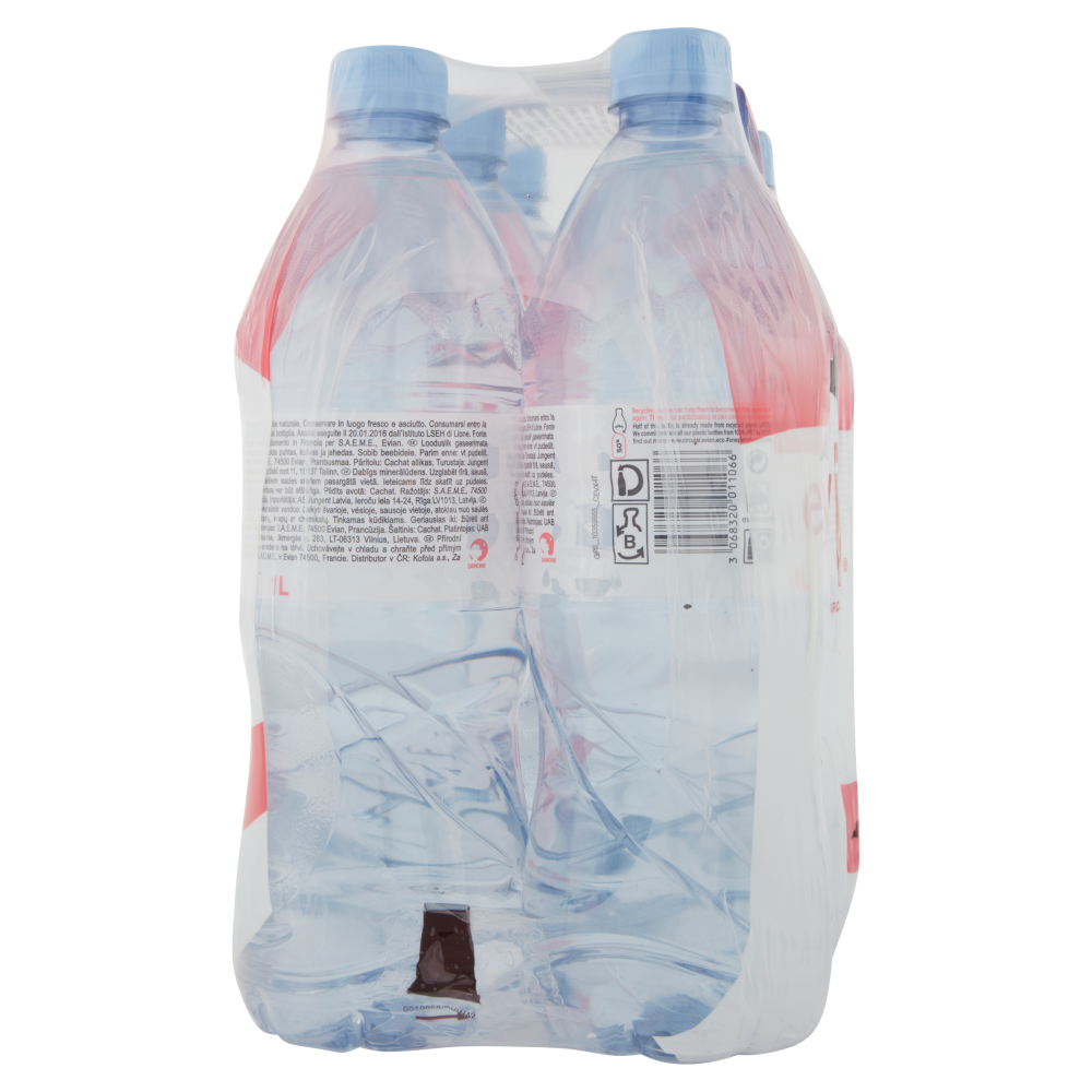 Evian Acqua Minerale Naturale 6 x 1 L