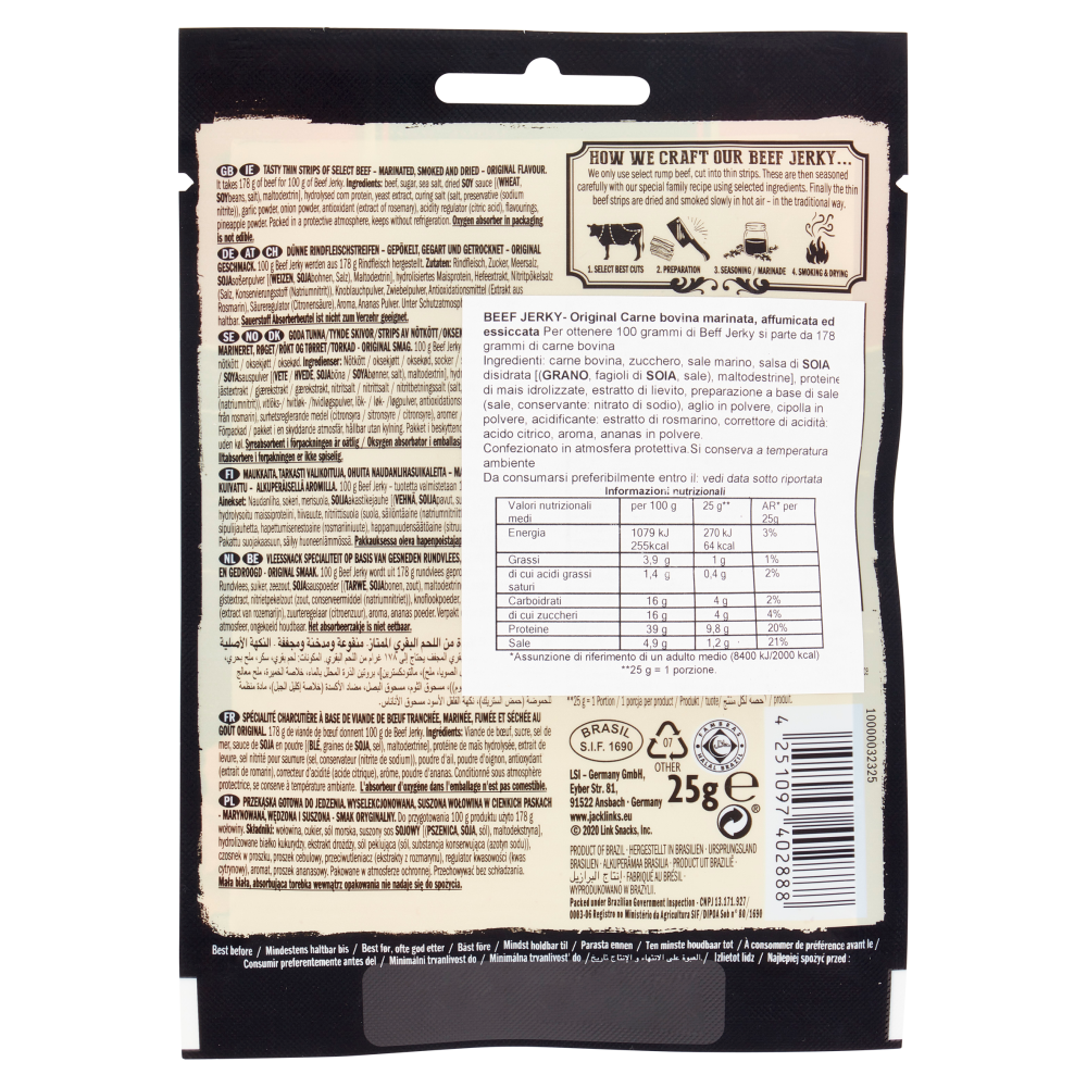Jack Link's Beef jerky Original 25 g
