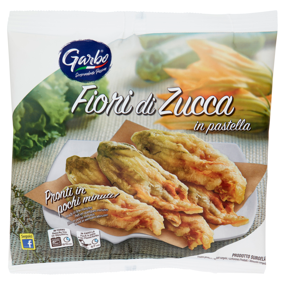 Garbo Fiori di Zucca in pastella Prodotto Surgelato 275 g