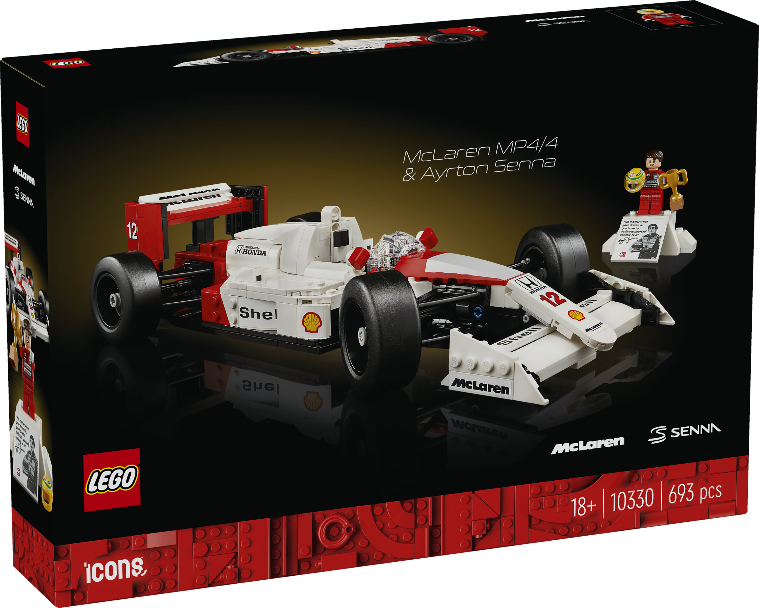 LEGO ICONS McLaren MP4/4 e Ayrton Senna