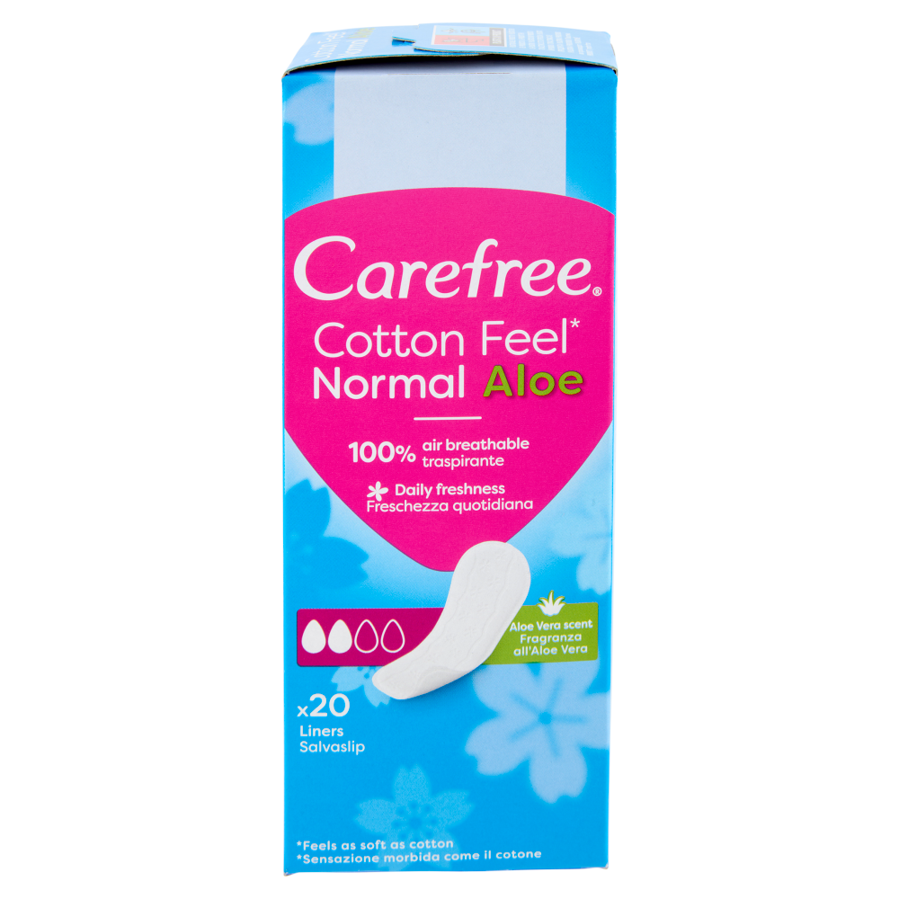 Carefree Cotton Feel* Normal Aloe Fragranza all'Aloe Vera Salvaslip 20 pz