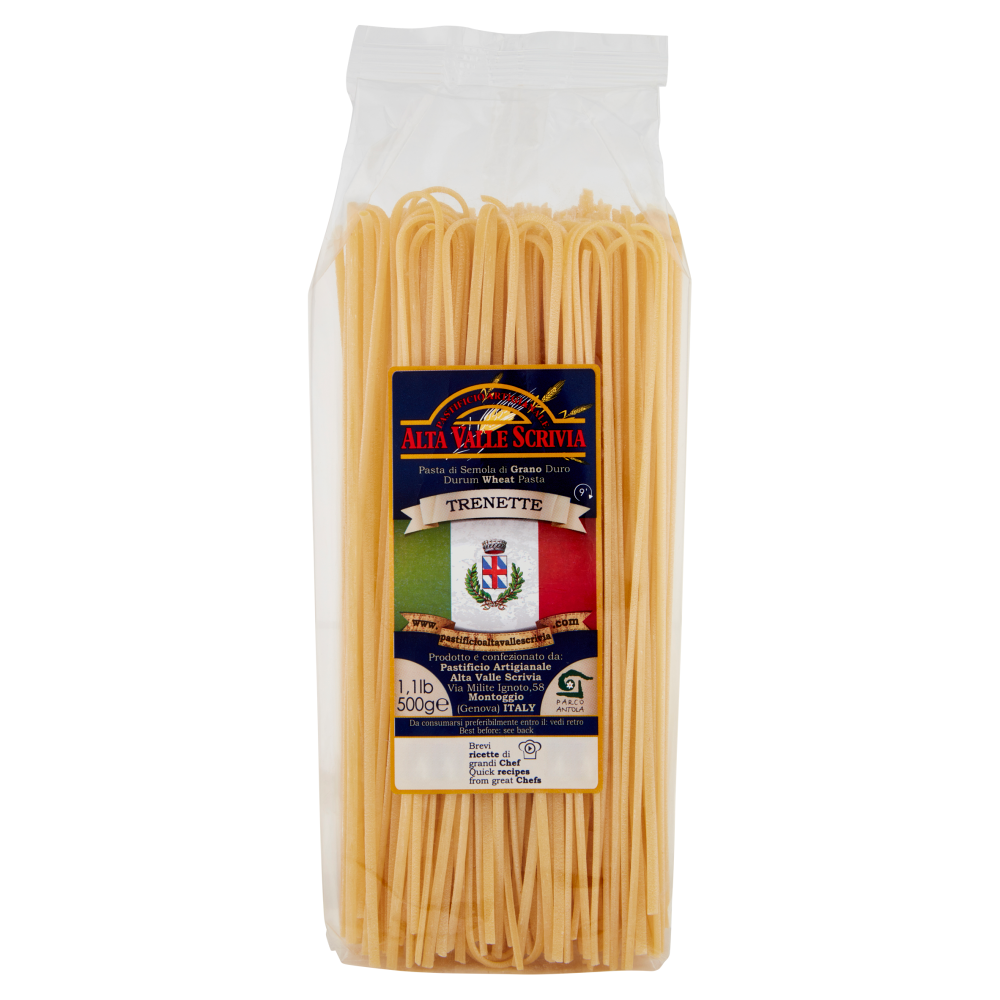 Pastificio Artigianale Alta Valle Scrivia Pasta di Semola di Grano Duro Trenette 500 g