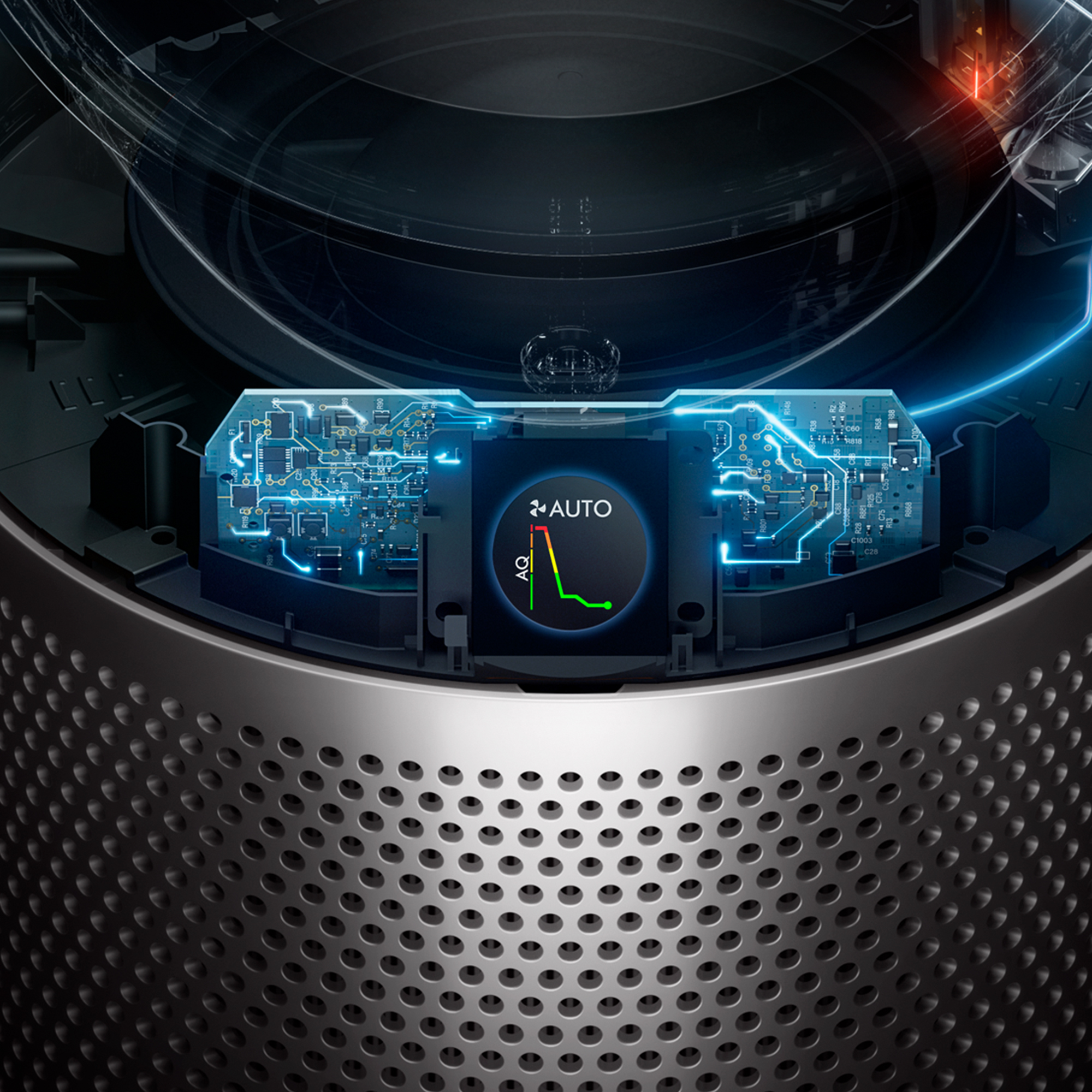 Dyson Purifier Cool AutoReact 61,5 dB Nichel, Bianco