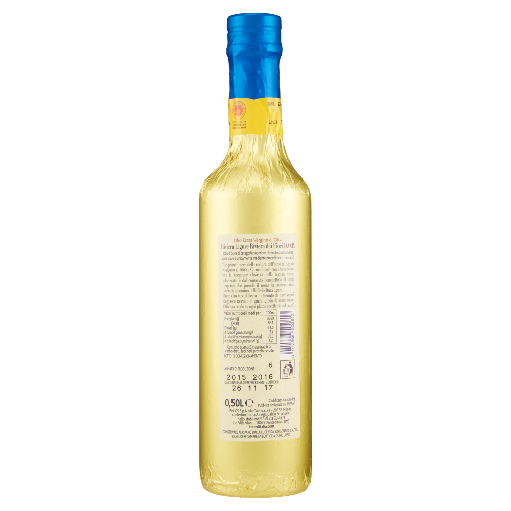 Terre d'Italia Riviera Ligure Riviera dei Fiori D.O.P. Olio Extra Vergine di Oliva 0,5 L
