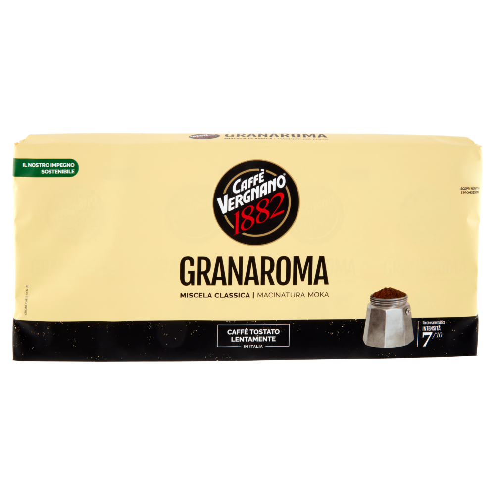 Caffè Vergnano 1882 Granaroma Miscela Classica Macinatura Moka 4 x 250 g