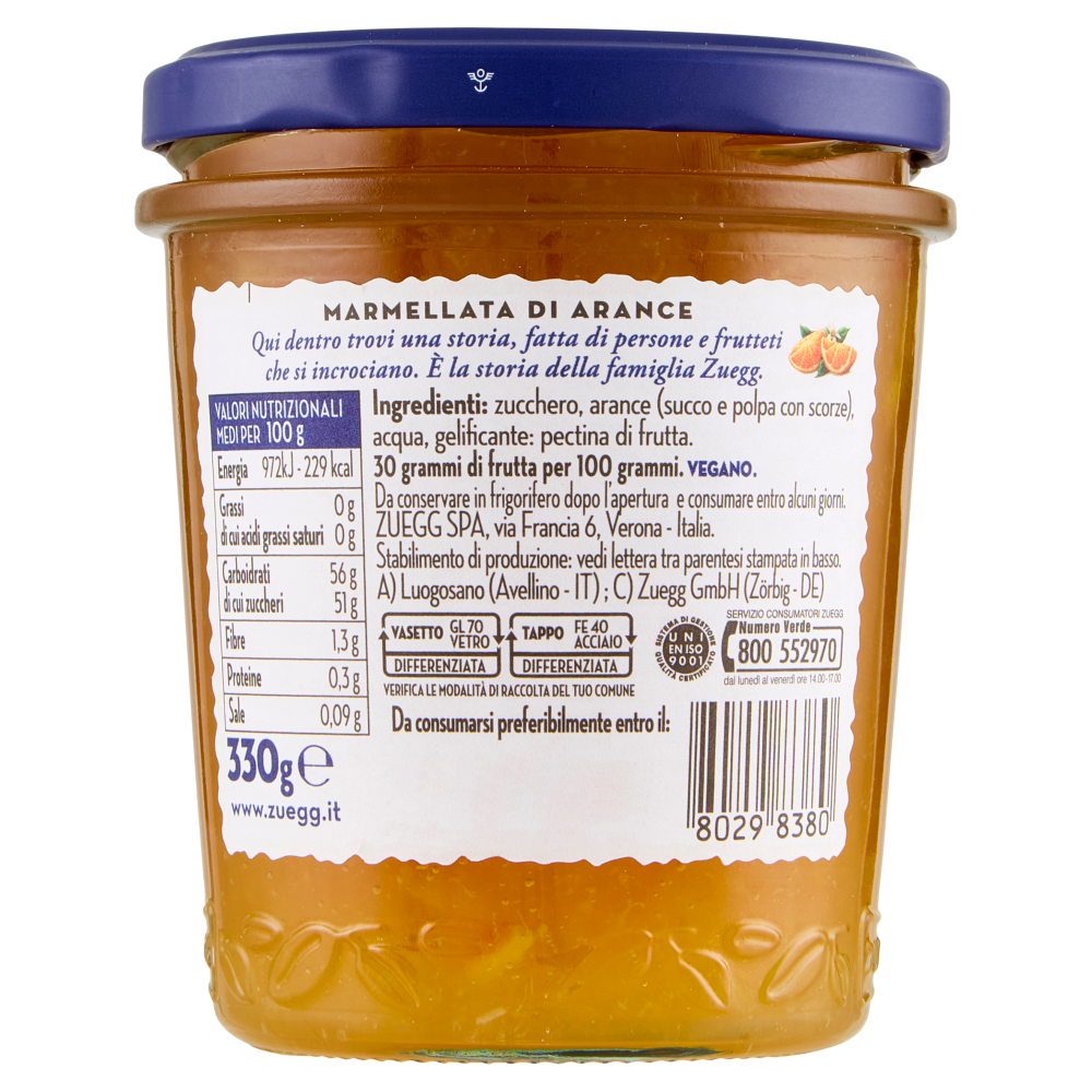 Zuegg I frutteti di Oswald Zuegg Arance 330 g