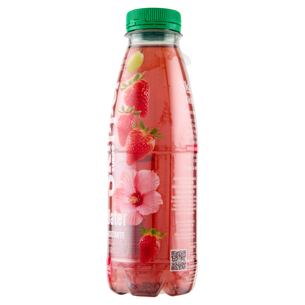 Zuegg Skipper SkipWater Bevanda Dissetante di Fragola e Fiori di Ibisco 500 ml
