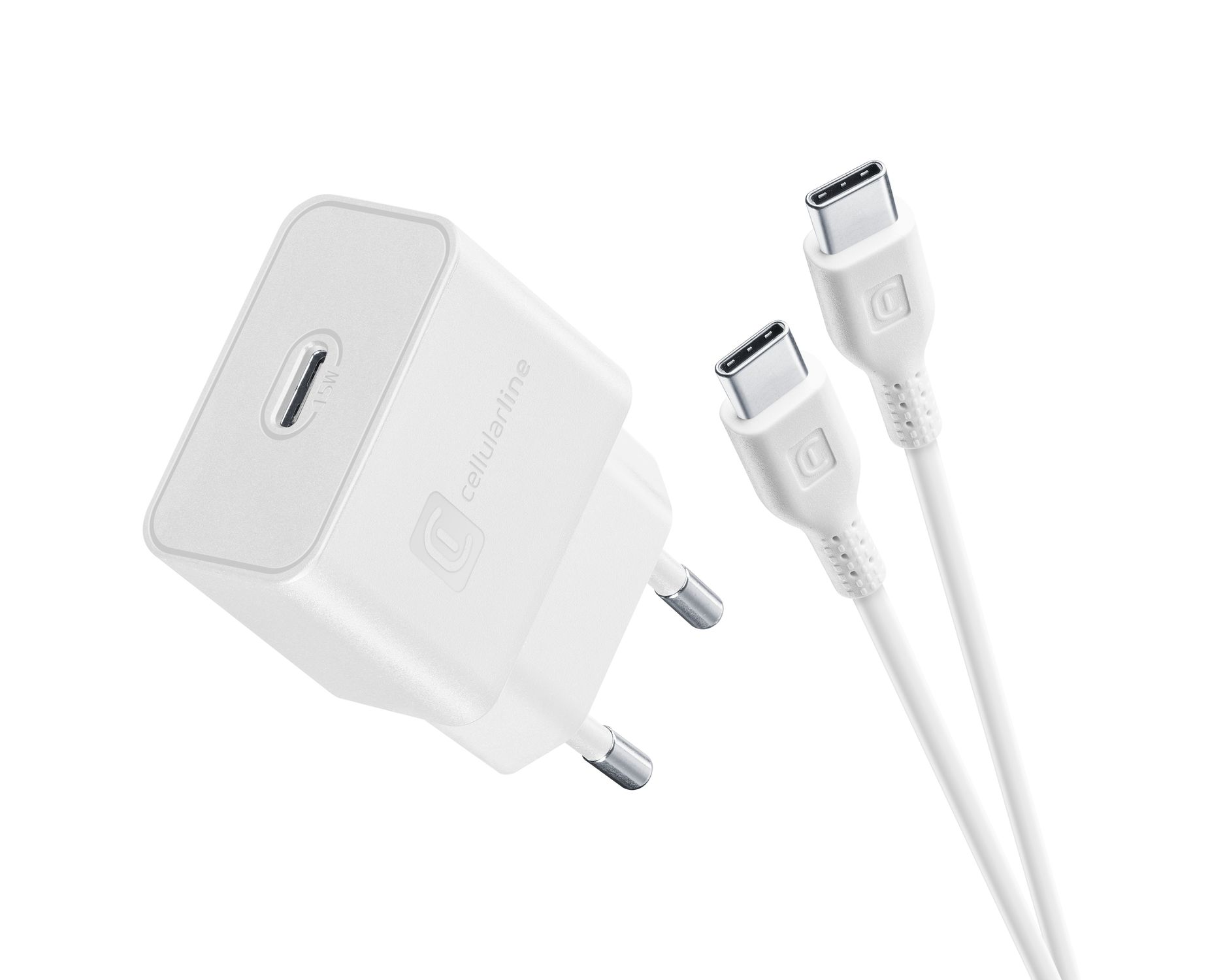 Cellularline USB-C Charger Kit 15W USB-C Charger Kit 15W carica velocemente e in tutta sicurezza i device Samsung con porta USB-C compatibili con la carica 15W.