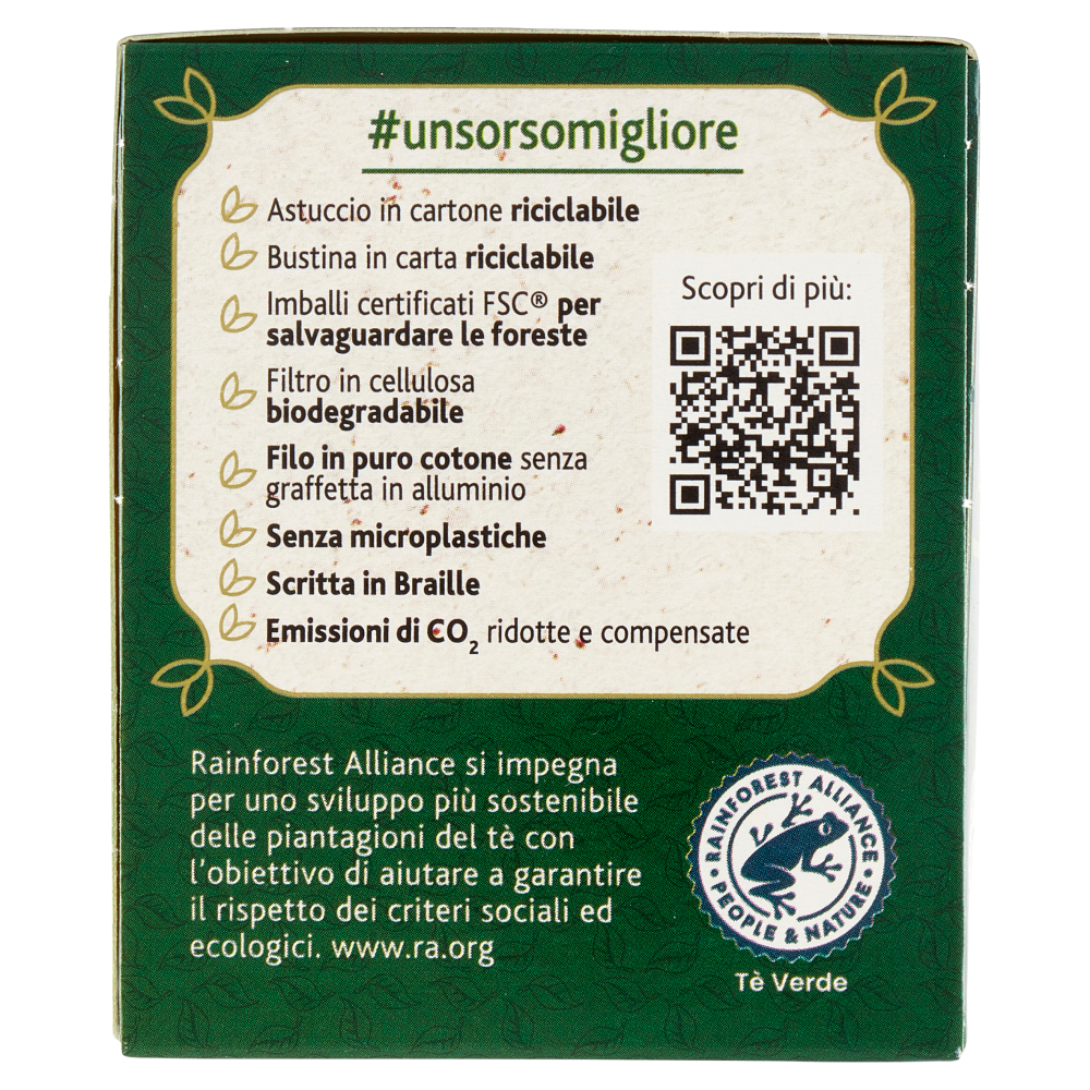 Sir Winston Tea Tè Verde con Matcha 20 x 1,75 g