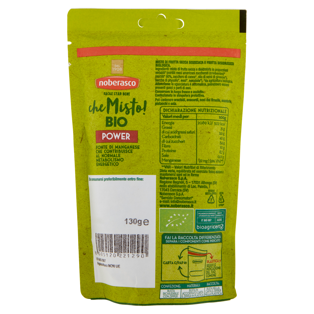 noberasco che Misto! Bio Power 130 g