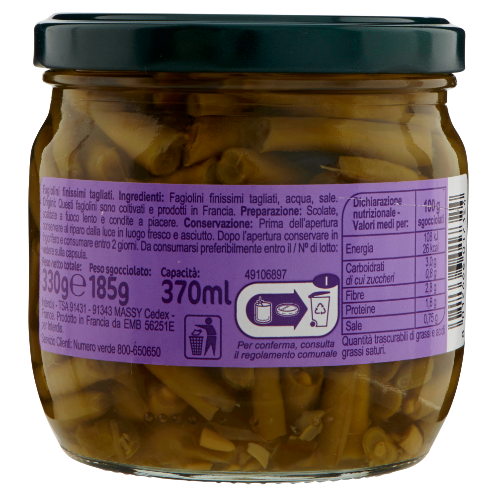 Carrefour Fagiolini Finissimi Tagliati 330 g