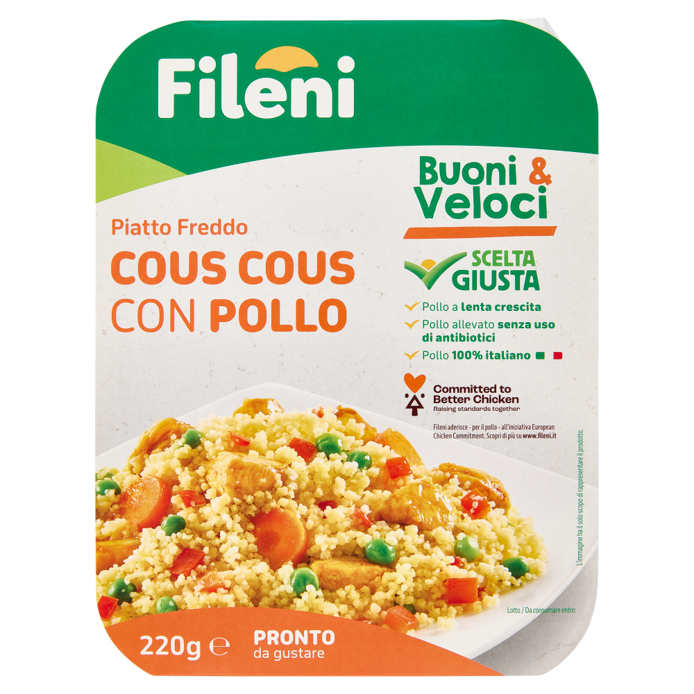 Fileni Buoni & Veloci Piatto Freddo Cous Cous con Pollo 220 g