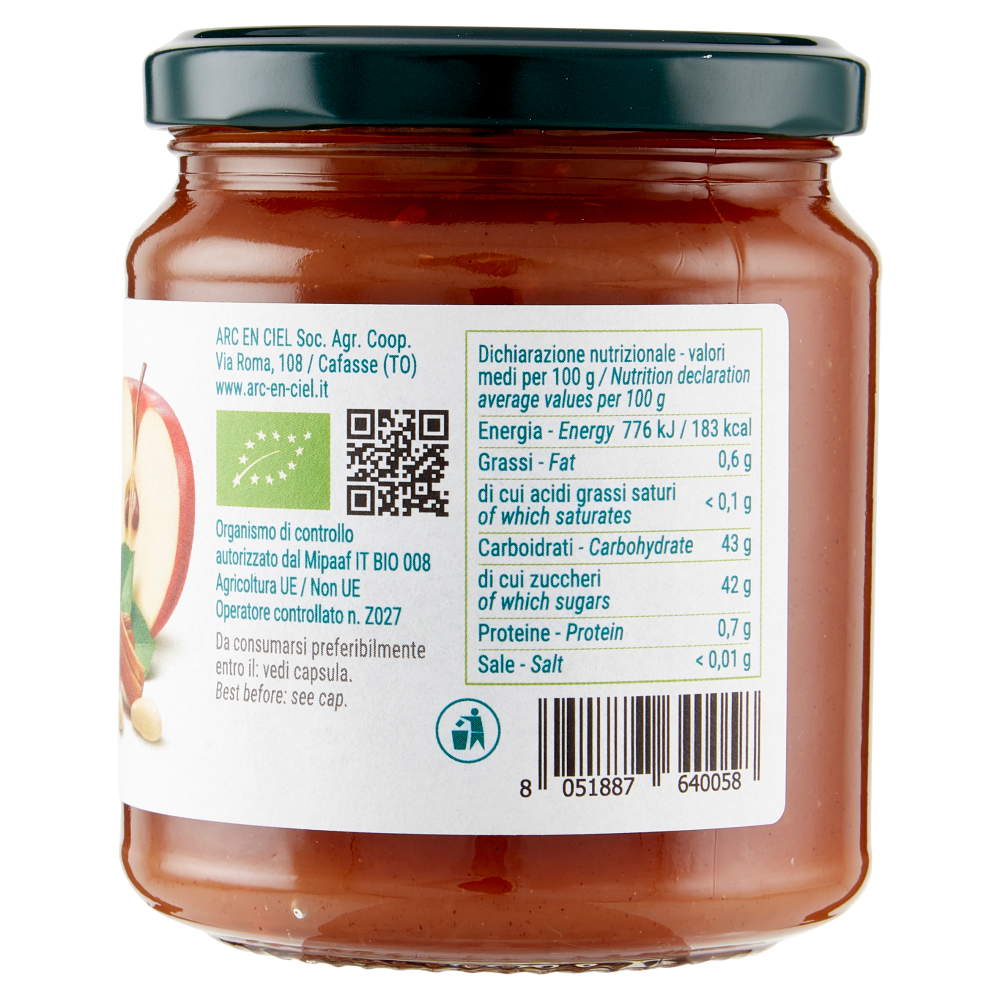 Bio Pi&ugrave; Mele, Pinoli e Cannella 350 g