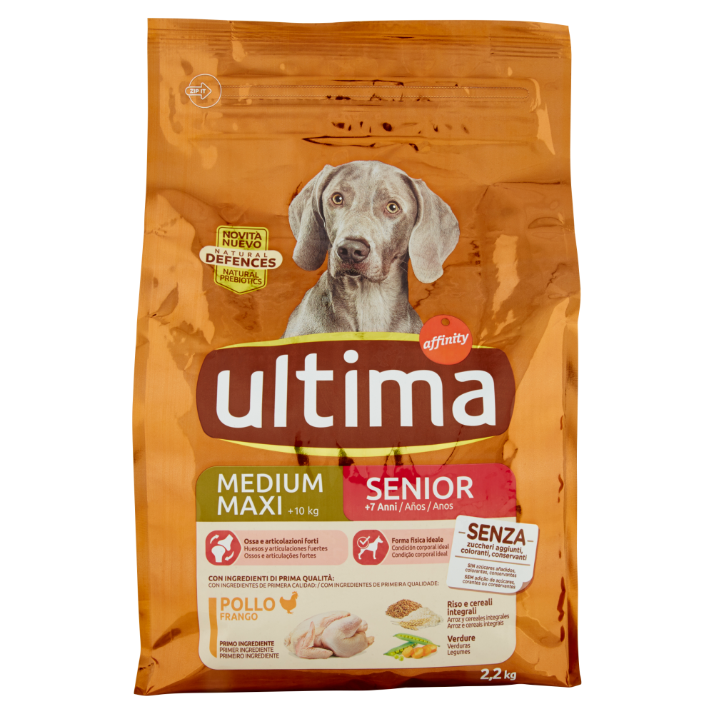 Ultima Dog Medium Maxi +10 kg Senior +7 Anni Pollo 2,2 kg