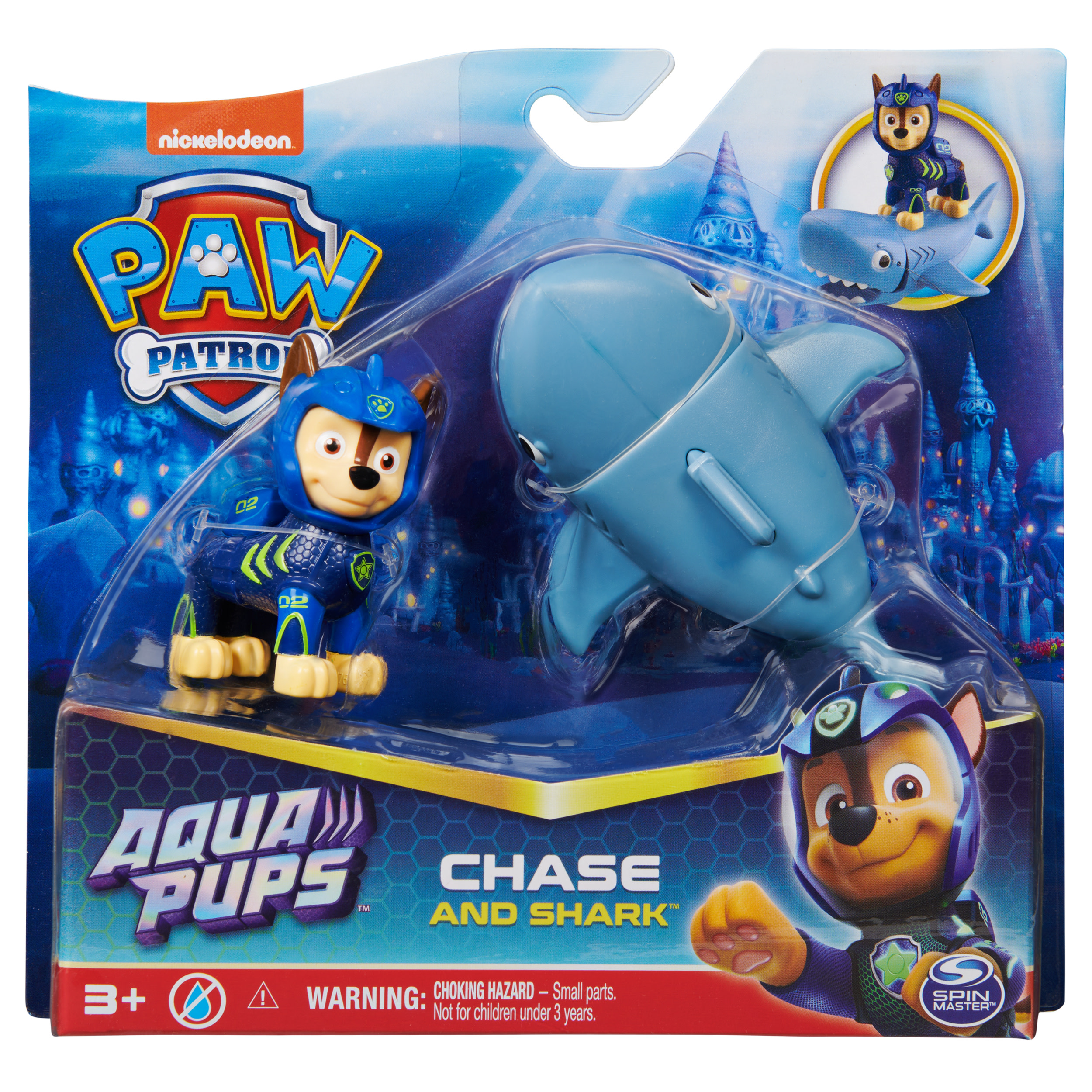PAW Patrol Fantasievolles Spiel: Mit viel Fantasie k&ouml;nnen Kinder sich selbst spannende Aqua Pups-Abenteuer mit Chase, Marshall, Rubble, Skye, Rocky und Coral (Spielzeugfiguren jeweils separat erh&auml;ltlich) ausdenken