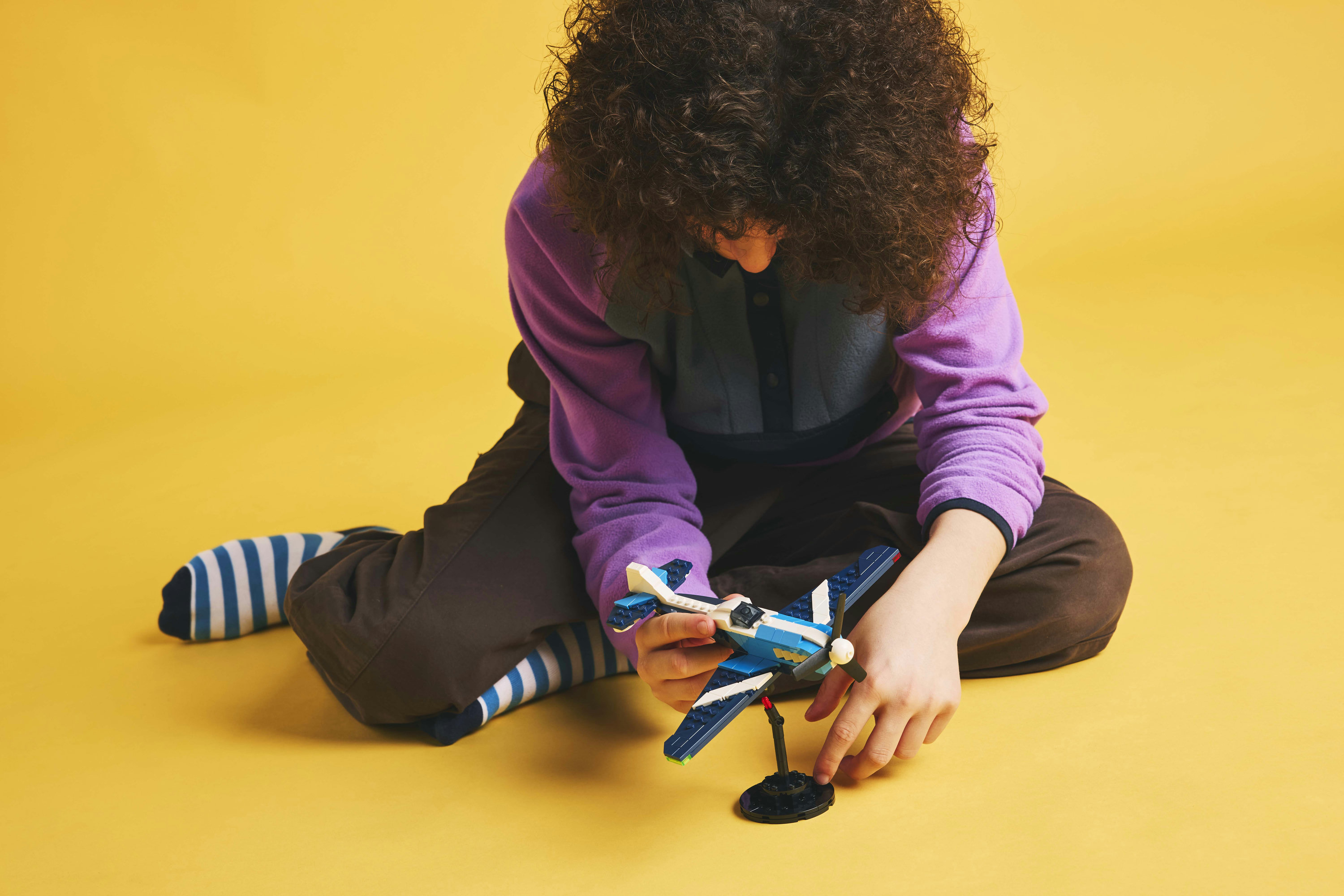 LEGO Creator 3 in 1 31160 Velivolo: Aereo da Competizione, Aeroplano Giocattolo Trasformabile in Elicottero e Jet, Bambini 7+