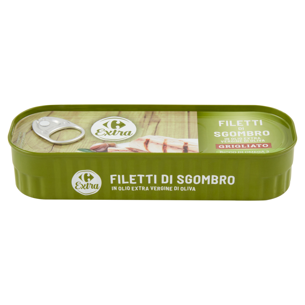 Carrefour Extra Filetti di Sgombro in Olio Extra Vergine di Oliva Grigliato 120 g