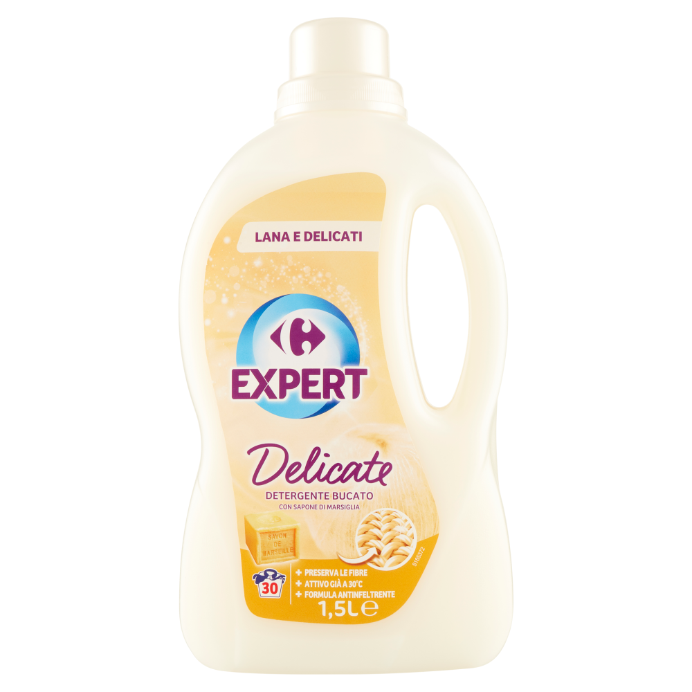 Carrefour Expert Delicate Detergente Bucato con Sapone di Marsiglia 1,5 L