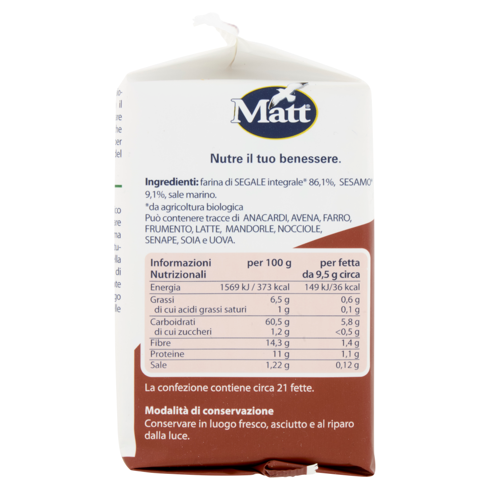 Matt Pan Crispy Sesamo Bio 200 g