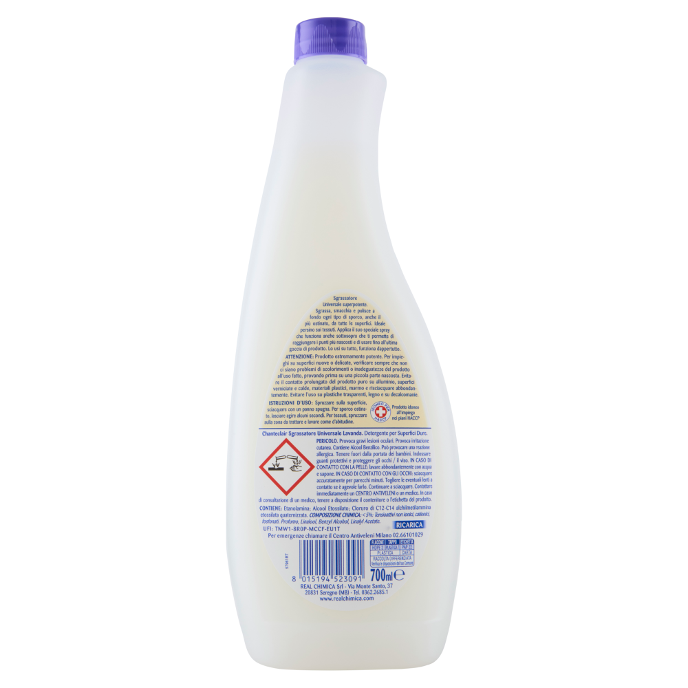 Chanteclair Sgrassatore Universale Profumo di Lavanda Ricarica 700 ml