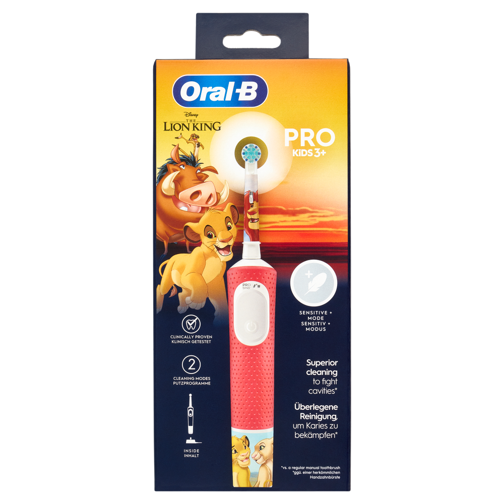 Oral-B Spazzolino Elettrico Ricaricabile Pro Kids 3+ Disney the Lion King